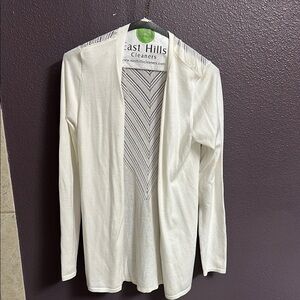 White Open-Front Cardigan